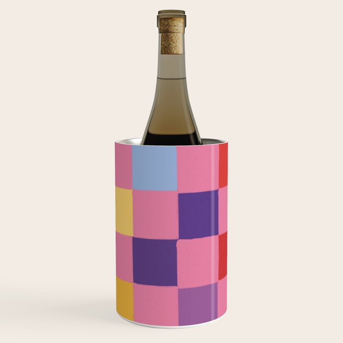 Pink squares Wine Chiller Gallery Image 3