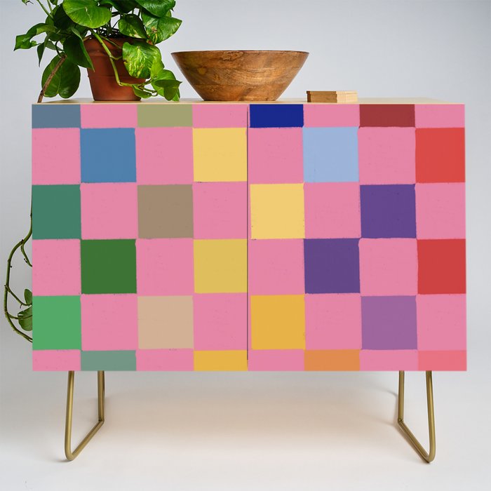 Pink squares Credenza Gallery Image 1