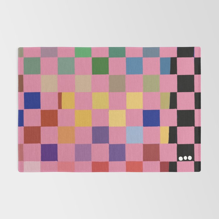 Pink squares Rug Gallery Image 2