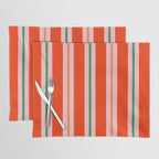 Bold Stripes Orange Pink Green Placemat Gallery Image 1