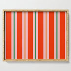 Bold Stripes Orange Pink Green Serving Tray Gallery Image 1