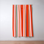Bold Stripes Orange Pink Green Window Curtain Gallery Image 3