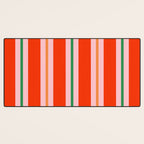 Bold Stripes Orange Pink Green Desk Mat Gallery Image 3