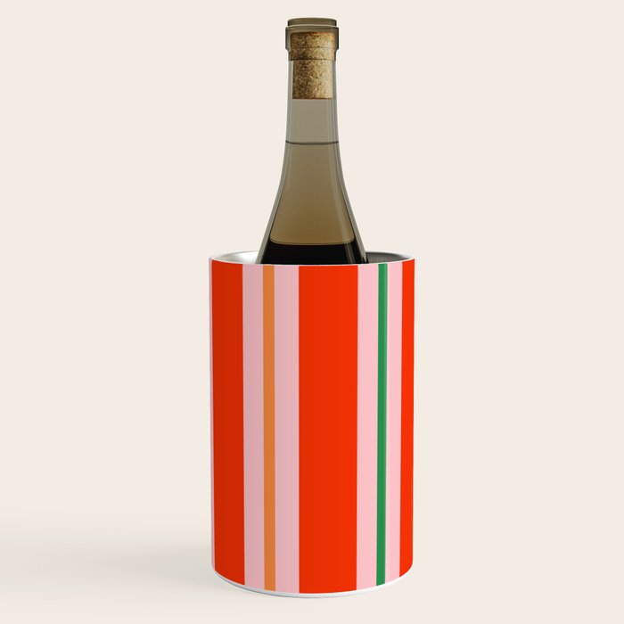 Bold Stripes Orange Pink Green Wine Chiller Gallery Image 3