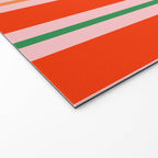 Bold Stripes Orange Pink Green Welcome Mat Gallery Image 2