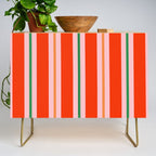Bold Stripes Orange Pink Green Credenza Gallery Image 1