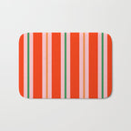 Bold Stripes Orange Pink Green Bath Mat Gallery Image 1