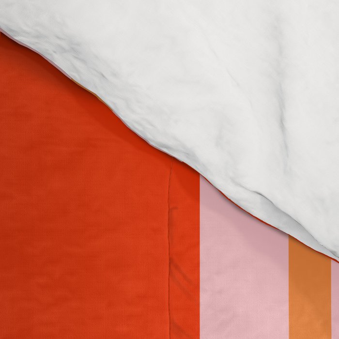 Bold Stripes Orange Pink Green Comforter Gallery Image 4