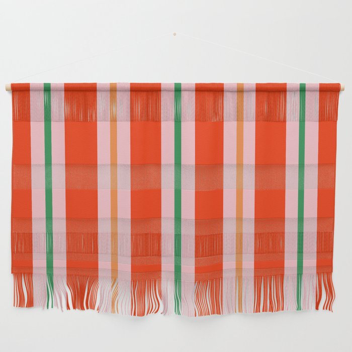Bold Stripes Orange Pink Green Wall Hanging Gallery Image 1