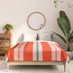 Bold Stripes Orange Pink Green Comforter Gallery Image 3
