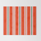 Bold Stripes Orange Pink Green Throw Blanket Gallery Image 2