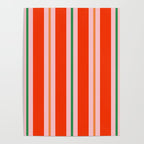 Bold Stripes Orange Pink Green Poster Gallery Image 4