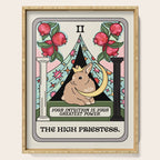 The High Priestess Bunny Tarot Card Serving Tray Gallery Image 1