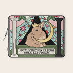 The High Priestess Bunny Tarot Card Laptop Sleeve Gallery Image 1