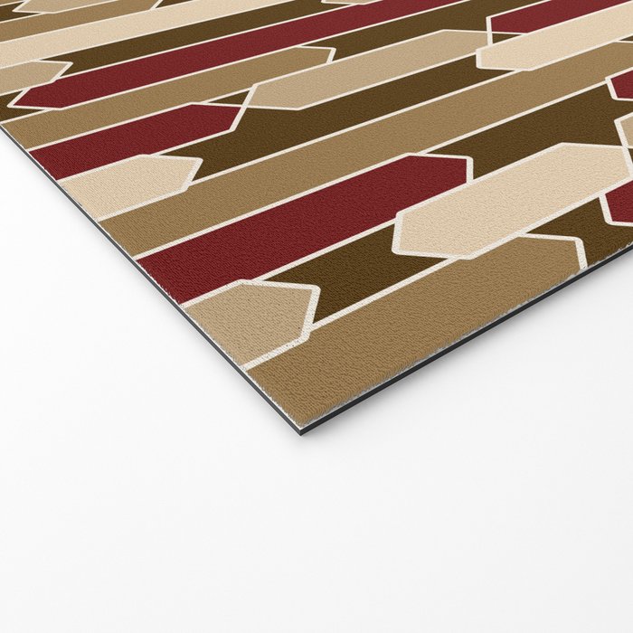 Modern Tabs in Brown, Burgundy and Tan Welcome Mat Gallery Image 2