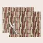 Modern Tabs in Brown, Burgundy and Tan Placemat Gallery Image 1