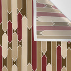 Modern Tabs in Brown, Burgundy and Tan Wall Tapestry Gallery Image 3