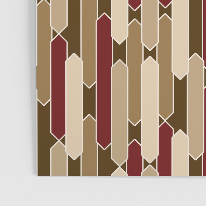 Modern Tabs in Brown, Burgundy and Tan Poster Gallery Image 3