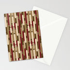 Modern Tabs in Brown, Burgundy and Tan Stationery Card Gallery Image 2
