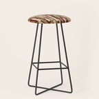Modern Tabs in Brown, Burgundy and Tan Stool Gallery Image 1