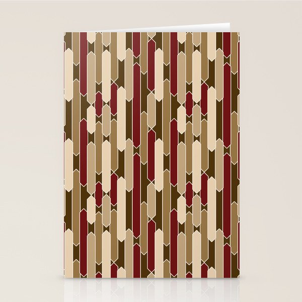 Modern Tabs in Brown, Burgundy and Tan Stationery Card Gallery Image 1