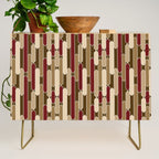 Modern Tabs in Brown, Burgundy and Tan Credenza Gallery Image 1