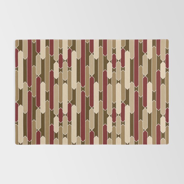 Modern Tabs in Brown, Burgundy and Tan Rug Gallery Image 2