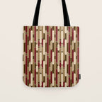 Modern Tabs in Brown, Burgundy and Tan Tote Bag Gallery Image 1
