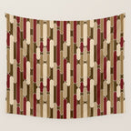 Modern Tabs in Brown, Burgundy and Tan Wall Tapestry Gallery Image 4