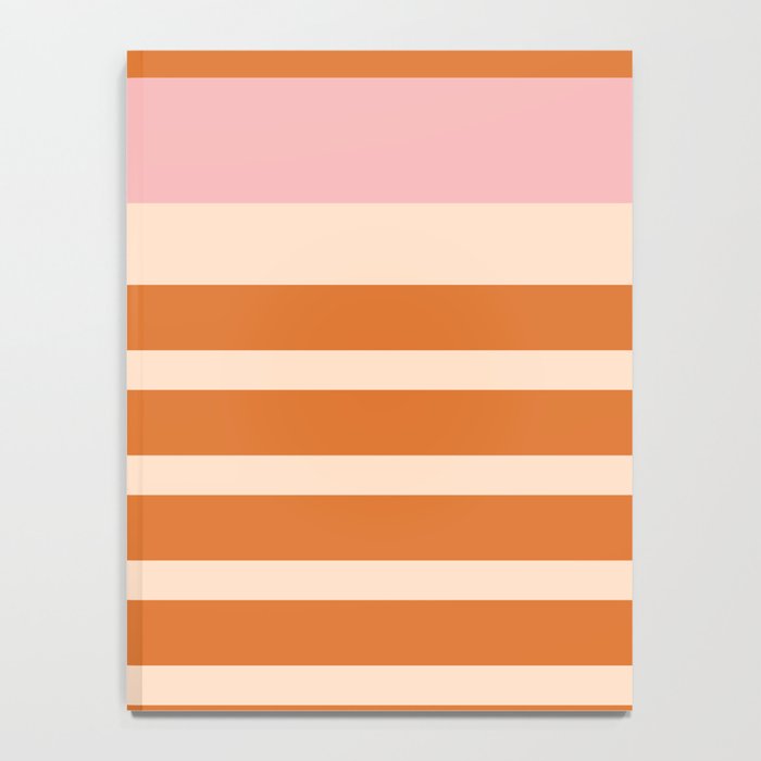 Mixed Stripe Pattern in Orange and Pink Notebook Gallery Image 4
