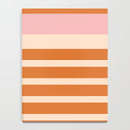 Mixed Stripe Pattern in Orange and Pink Notebook Gallery Image 4