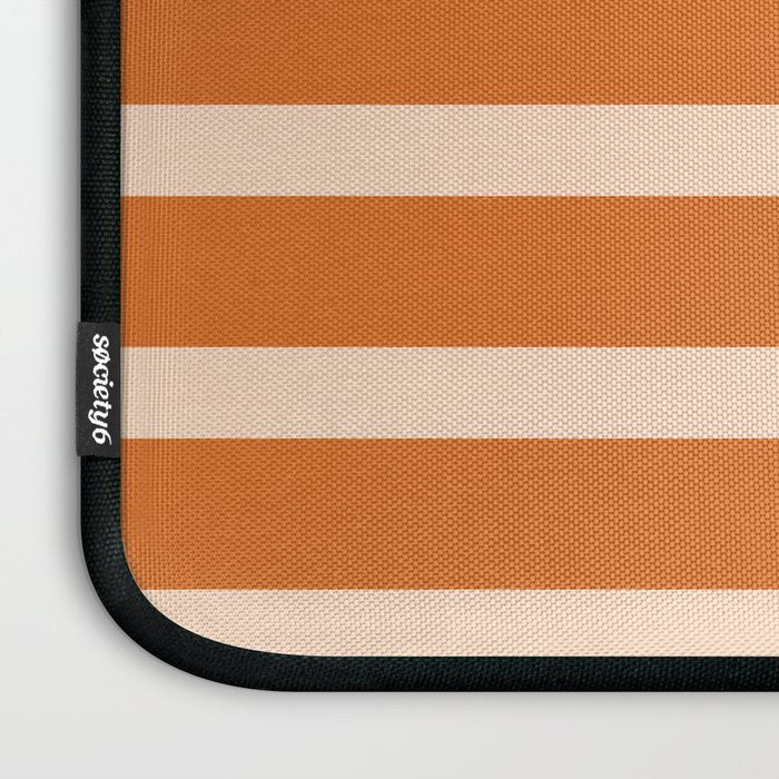 Mixed Stripe Pattern in Orange and Pink Laptop Sleeve Gallery Image 3