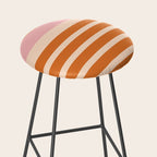 Mixed Stripe Pattern in Orange and Pink Stool Gallery Image 2