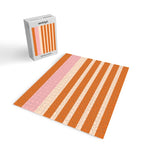 Mixed Stripe Pattern in Orange and Pink Jigsaw Puzzle Gallery Image 2