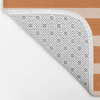 Mixed Stripe Pattern in Orange and Pink Bath Mat Gallery Image 2