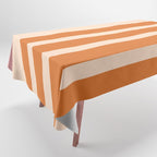 Mixed Stripe Pattern in Orange and Pink Tablecloth Gallery Image 1