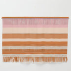 Mixed Stripe Pattern in Orange and Pink Wall Hanging Gallery Image 1