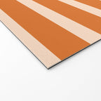 Mixed Stripe Pattern in Orange and Pink Welcome Mat Gallery Image 2