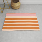 Mixed Stripe Pattern in Orange and Pink Rug Gallery Image 1
