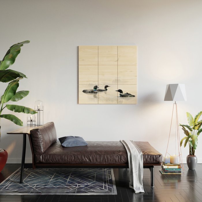 Loons Wood Wall Art Gallery Image 2