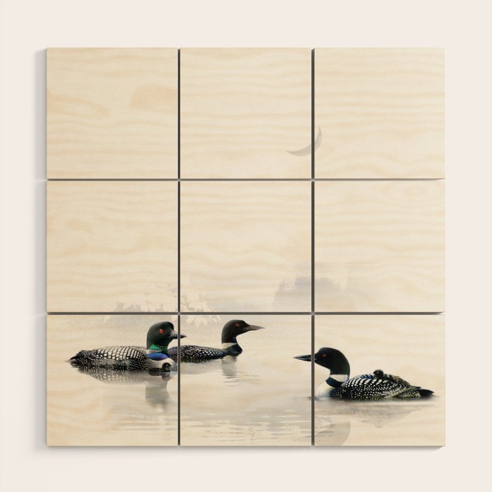 Loons Wood Wall Art Gallery Image 1