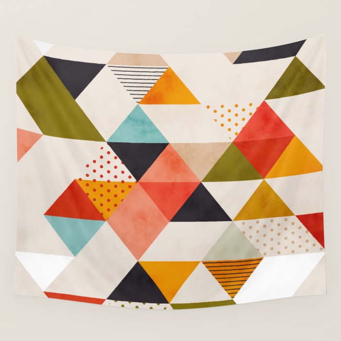 geometry mid century Wall Tapestry Gallery Image 4