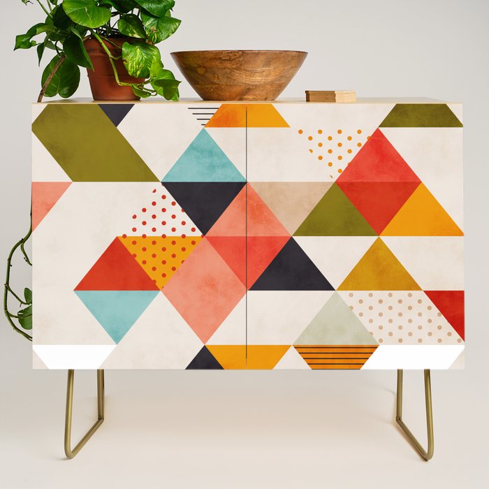 geometry mid century Credenza Gallery Image 1