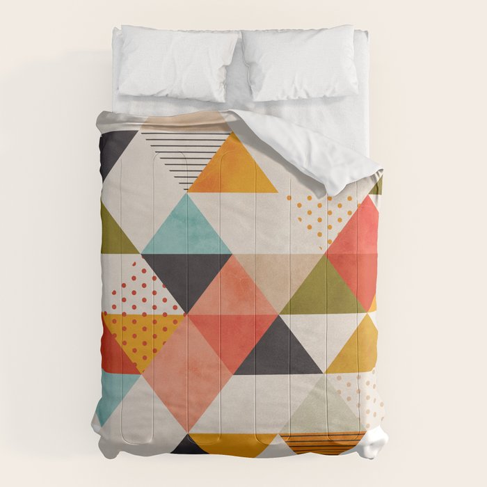 geometry mid century Comforter Gallery Image 6