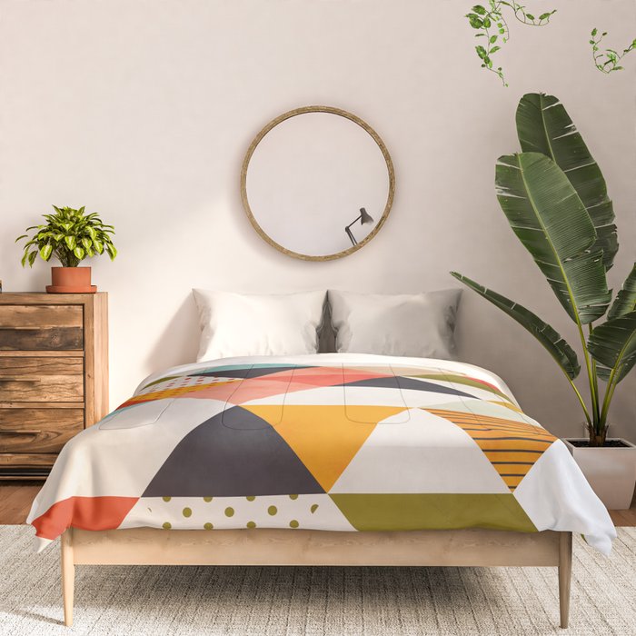 geometry mid century Comforter Gallery Image 3