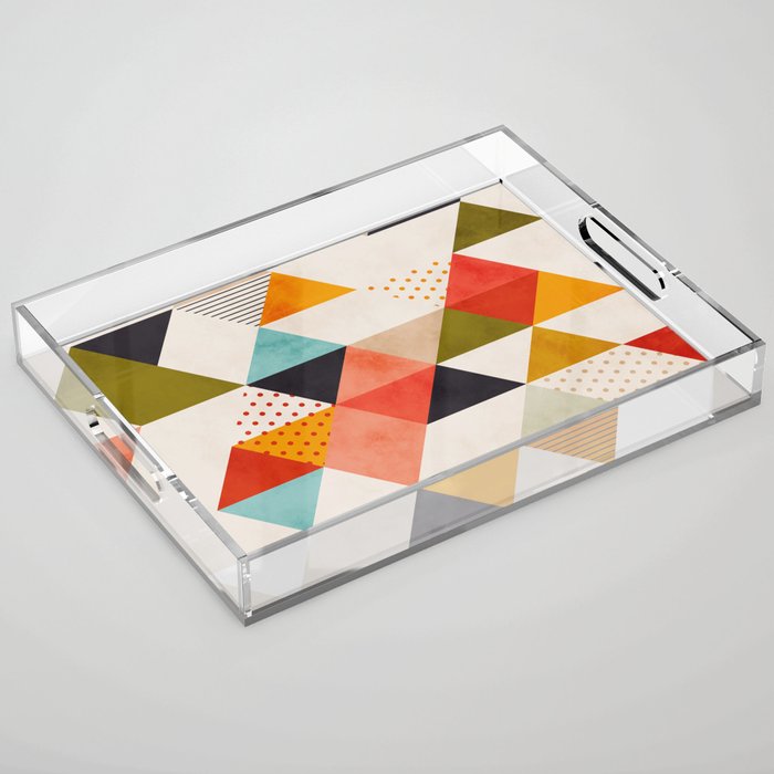 geometry mid century Acrylic Tray Gallery Image 1