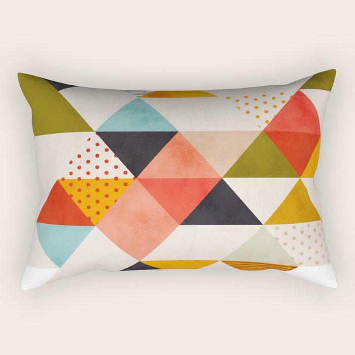geometry mid century Rectangular Pillow Gallery Image 2