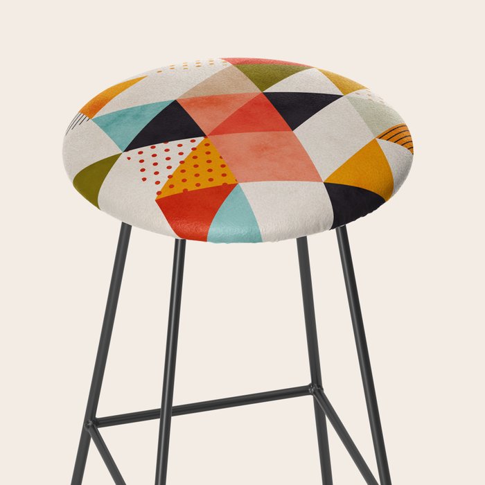 geometry mid century Stool Gallery Image 2