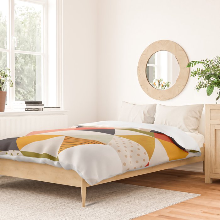 geometry mid century Duvet Cover Gallery Image 2