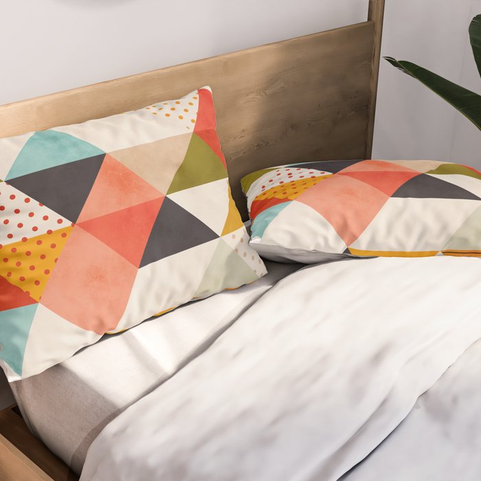 geometry mid century Pillow Sham Gallery Image 2